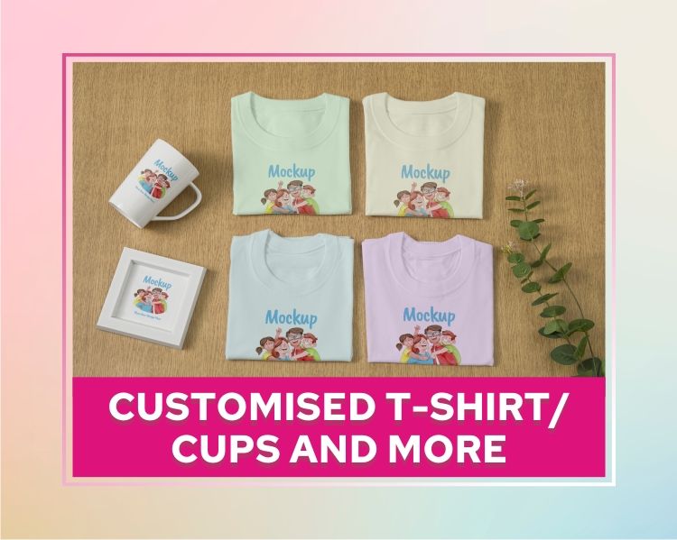 CUSTOMISED T-SHIRT | CUPS AND MORE
